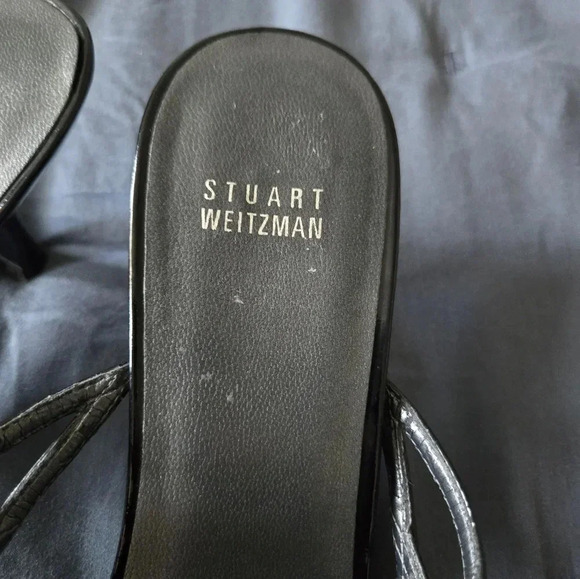 Stuart Weitzman | Black Carcel Strappy Heels Sz 9.5 - Picture 7 of 7